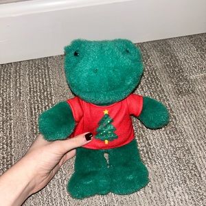 Build a Bear Workshop Exclusive 2021 Christmas Green Frog Small Fry Buddies NWT